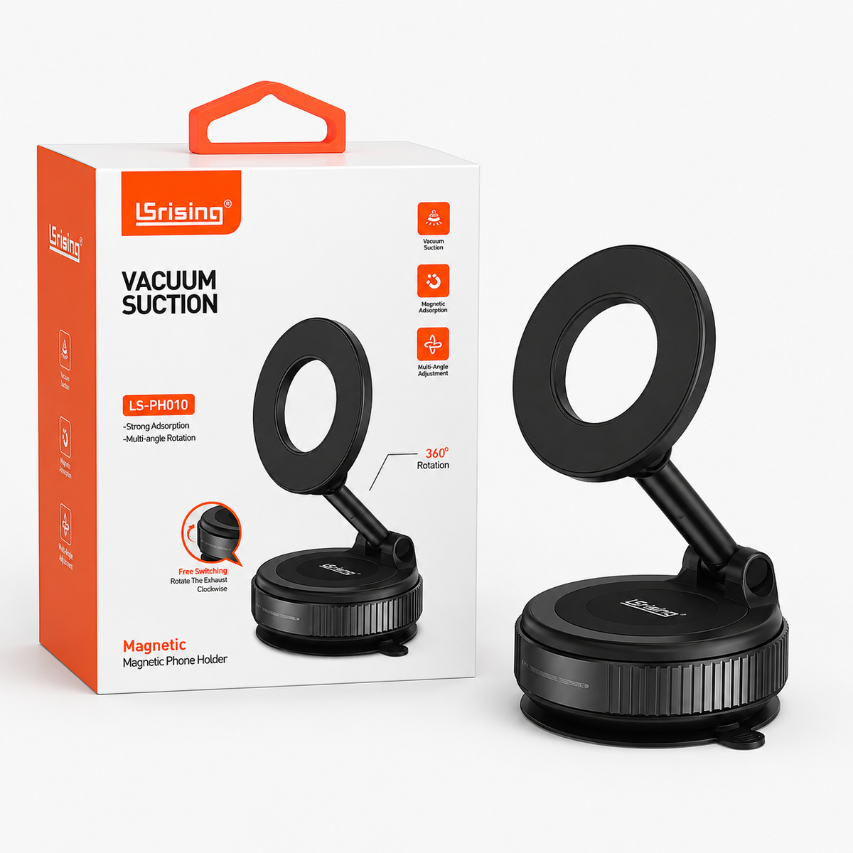 Lsrisin Magnetic Phone Holder with Vacuum Suction