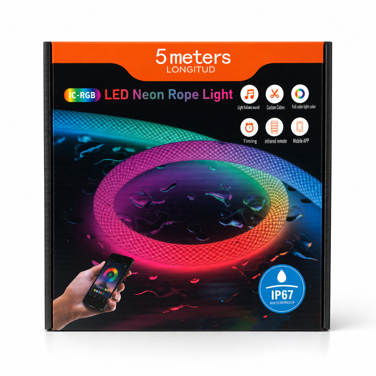 5 Meter RGB LED Neon Rope Light
