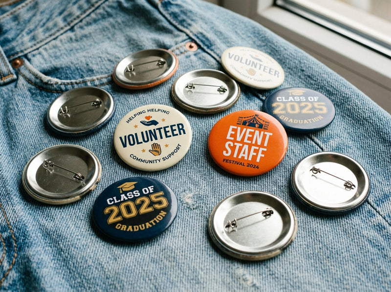 Custom Round Shirt Badges (58 mm)