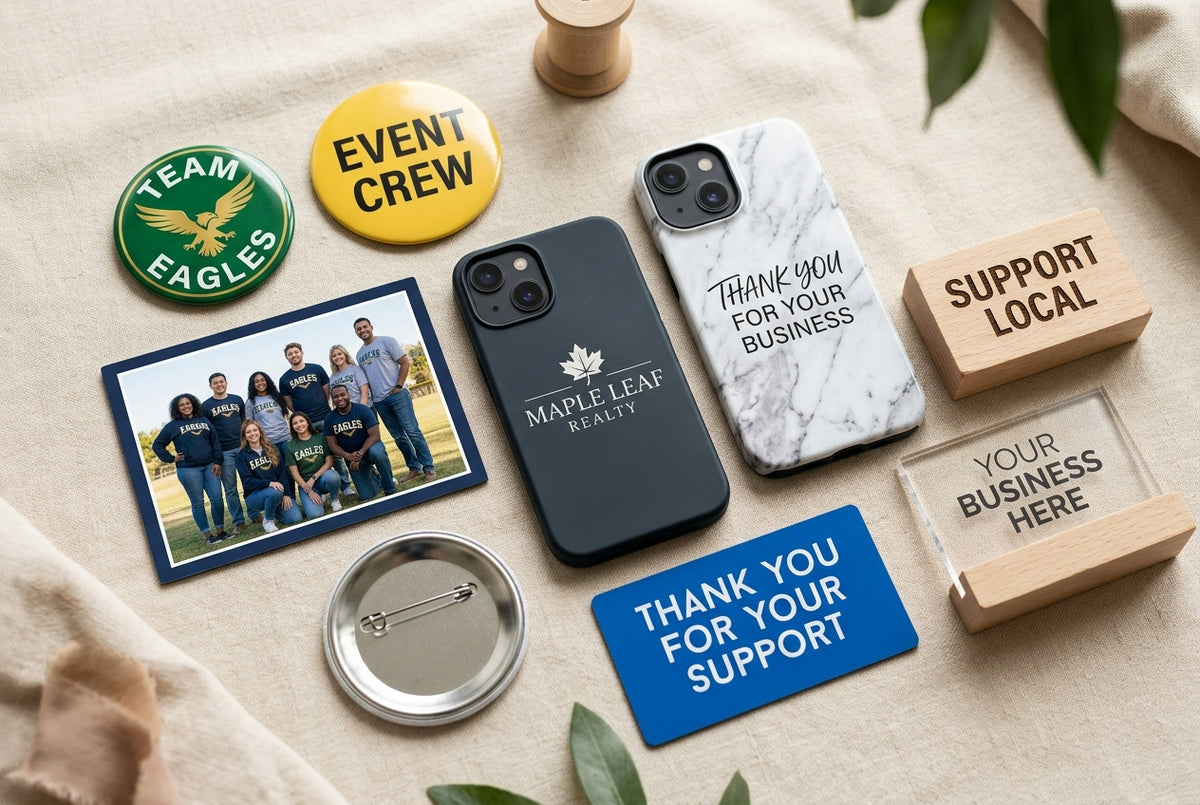 Custom Printing for<br>Teams, Events &<br>Local Businesses